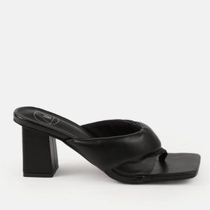 New Black Heeled Thongs | Missguided